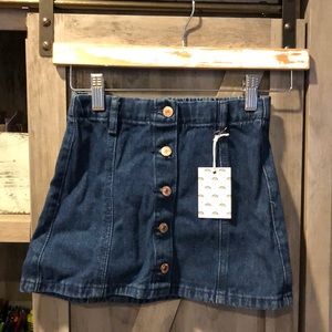 FOREVER 21 GIRLS Denim Button Front Skirt Size 5/6